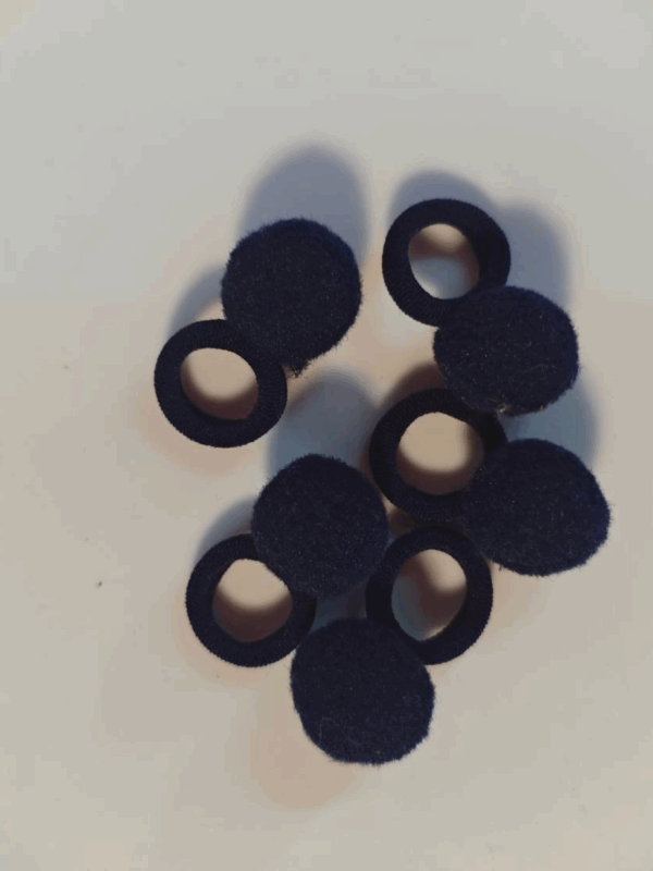 1 Black furry hair bands