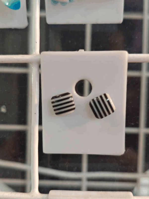 10 Black white earrings